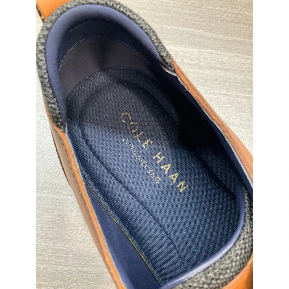COLE HAAN MENS GRAND 360 OXFORD LEATHER BROWN FORMAL CASUAL NON‎ SLIP SHOES
